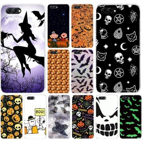 124FG Pumpkin Halloween Soft Silicone Tpu Cover Case for Honor 9 10 huawei p10 lite y6 prime 2018 mate 10 lite play p smart
