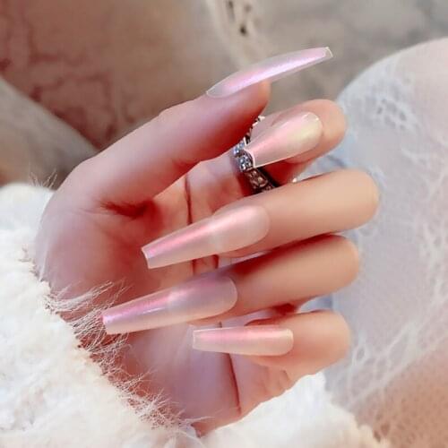 24pcs fake long fingernail Ballet removable wear finished product Manicure patch artificial nails Patch TN