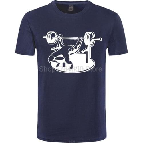 New Brand Mens T-Shirts Summer 100% cotton Short Sleeve T Shirts Bodybuilding Bench Press Barbell T shirt Plus Size