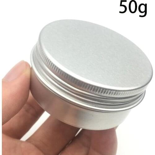 40g 50g empty aluminium cream jars with screw lid,cosmetic case jar,50ml aluminum tins, aluminum lip balm container