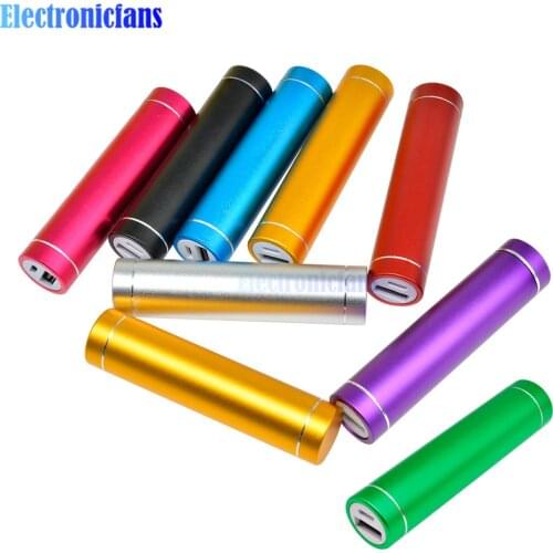 Multicolor Metal Power Bank DIY Kit Storage Case Box Free welding Suit 1X 18650 Battery 5V 1A USB External Charger smart phone