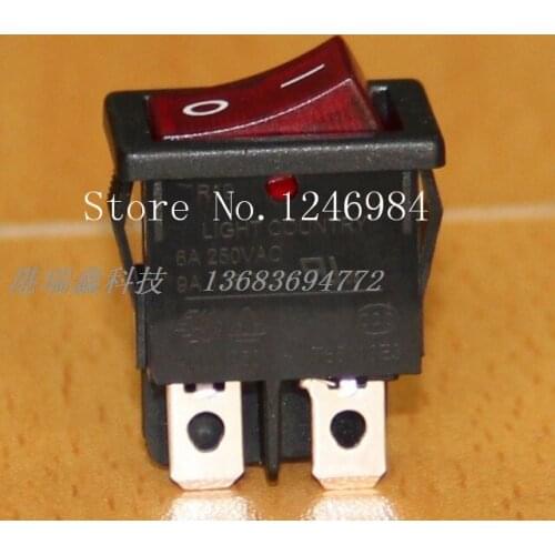 [SA]Taiwan Power Switch R19 -group rocker switch 13 * 19 red illuminated rocker switch 220V AC R9Y2--100PCS/LOT