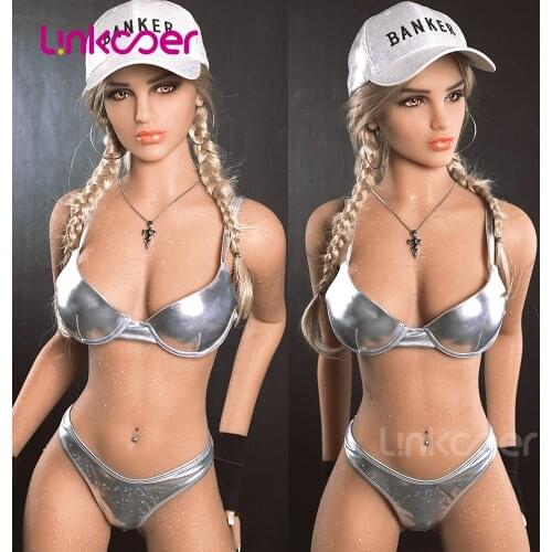 Linkooer 166cm Sex Dolls with Skeleton Sexy Breast Life-Size Full Body Blonde Beauty Slender Sexual Adult Toys for Men