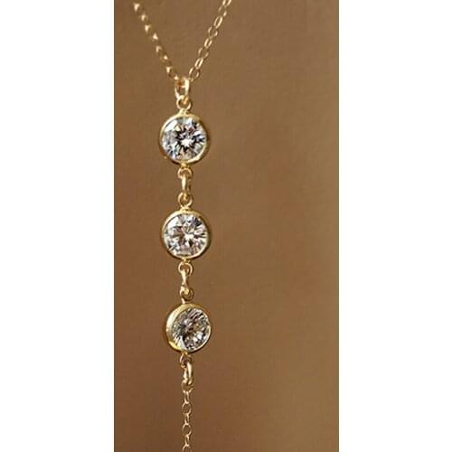 Sexy Women Crystal Rhinestone Body Chain Backdrop Back Beach Chain Jewelry Gifts EIG88