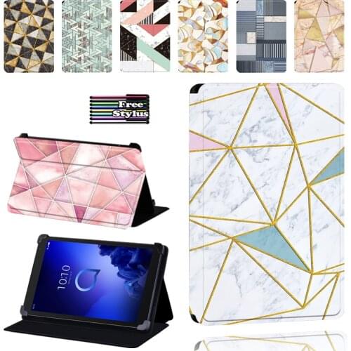 For Alcatel 1T 7 10 / 3T 8 10 / A3 10 Universal Tablet Case Stand Protective Case + Free Stylus