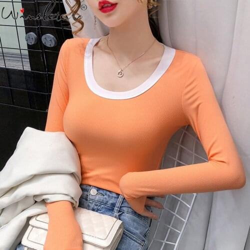 Женские базовые футболки Winsleter China At AliExpress