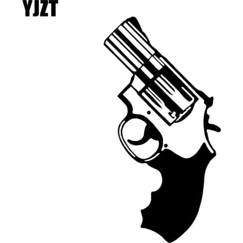 YJZT 8.6*16.5CM Interesting Gun Decoration Car Sticker Vinyl Graphic Bumper Window Motorcycle Accessories C12-0209