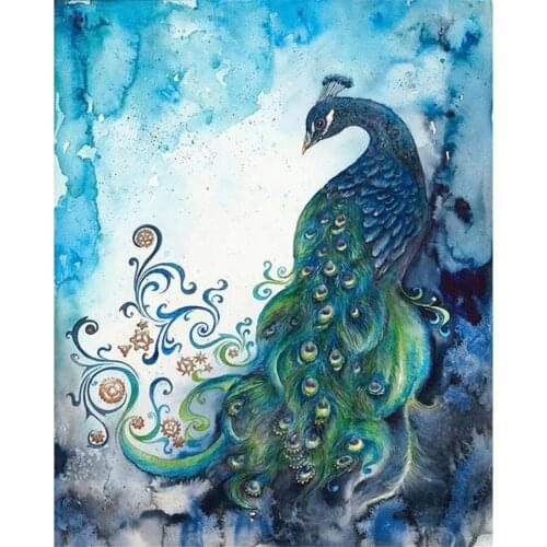 Yumeart Daimond Painting Peocock Animal Full Diamond Mosaic Animal Rhinestone Pictures Diamant Embroidery Cross Stitch Wall Arts