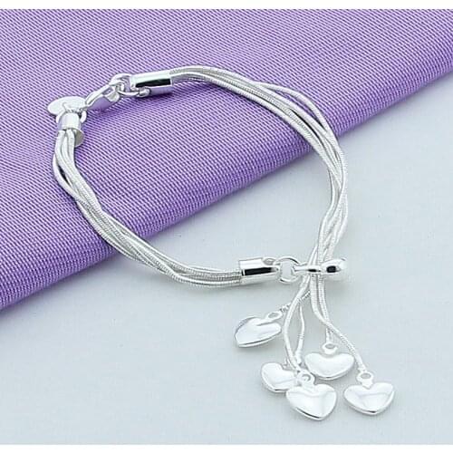 New 925 Silver Bracelet Love Snake Bone Bracelet For Woman Charm Jewelry Wedding Gift