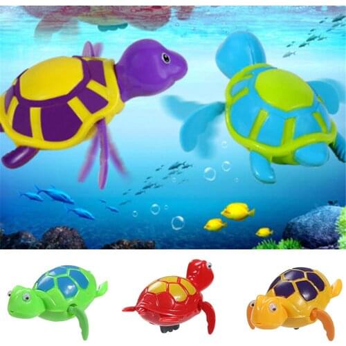 1PC Baby Bath Toy Cute Swimming Chain Turtle Baby Bath Toys Fun Playing Game Gift Water Beach Bath Toys Swimming Water Toys