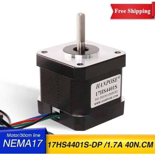 Nema 17 Stepper Motor 17HS4401S-DP 40MM 42BYGH 2A 4-lead Motor for 3D Printer CNC XYZ