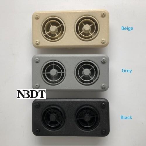 2Pcs/Lot Plastic Air Vent Dispenser Double Dual Diffuser Turning Knob Air Conditioner RV Travel Car Bus Caravan Beige Black