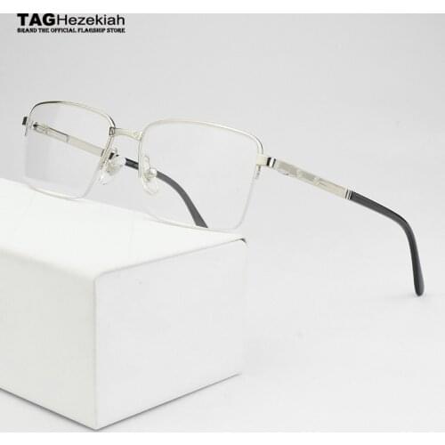 2021 Brand Half frame eyeglasses women Square Glasses Frame men myopia computer spectacle frames Vintage Handmade designer nerd