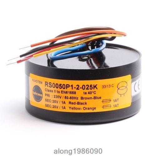 50VA (50W) TALEMA Toroid Transformer Primary230V Secondary 0-25V 0-25V