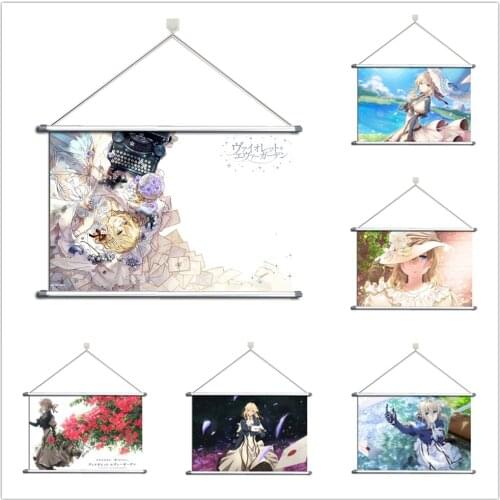 Anime Violet Evergarden Alloy Fabric Wall Poster Scroll