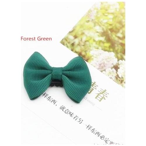 Free shipping 300pcs Wisp Small Snap Fancy Bows Perfect Pastels Froest Green