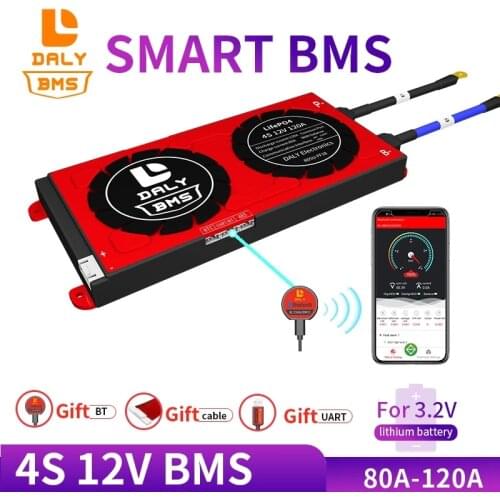 BMS Daly 3.2v LifePO4 BMS 4S 12V 60A 80A 100A 120A 200A 250A PCM Bms LiNCM LMO Li-po 18650 Battery Pack with BT Bluetooth DALI