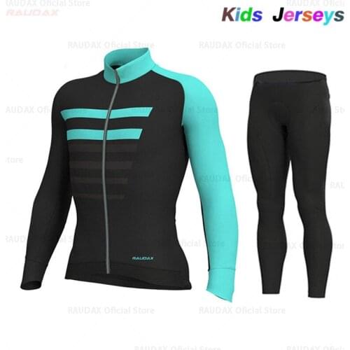 2019 Children Spring/autumn Long Sleeve Cycling Jersey Pants Breathable Bicycle Cycling Wear Quick Dry Clothes Set Ropa Ciclismo