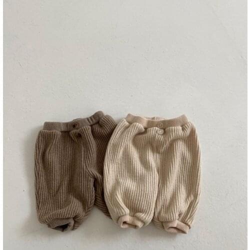 Double-layered thickened baby velvet plus velvet casual pants winter dress loose-fitting knitted lantern pants