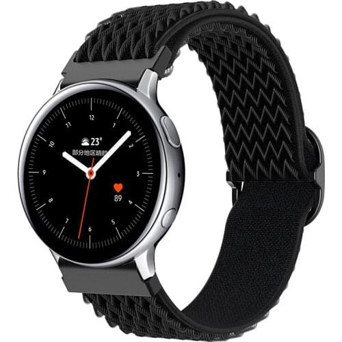 22mm 20mm Nylon Elastic Strap For Samsung Galaxy Watch 3 45mm 41mm Active 2 44mm 40mm Band Stretchy Bracelet For Huwei Watch 3