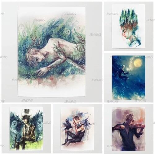 Canvas Hd Prints Pictures Forest Girl Wall Artwork Painting Home Decoration Modular Modern Poster For Living Room No Framework