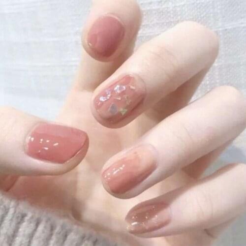 Flower Bed Blue White French Blue Sky Cloud Bright Surface Manicure Patch Nail Patch False Nail Patch Wearing Manicure