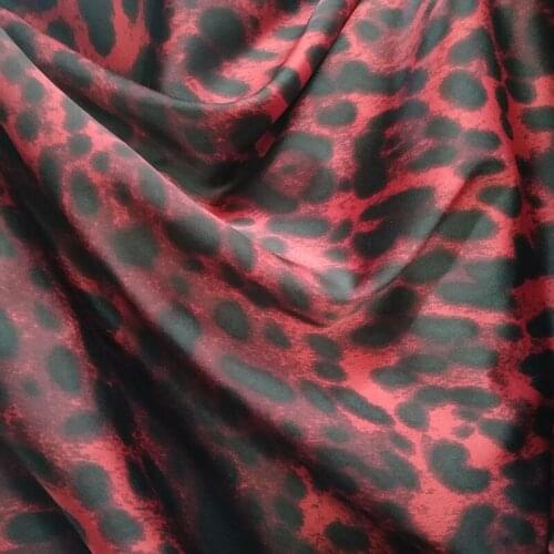 Beautiful Sexy Leopard Chiffon Fabric Imitate Silk Chiffon Fabric 4 Color Leopard Print Chiffon Fabric DIY Women Dress/Shirt