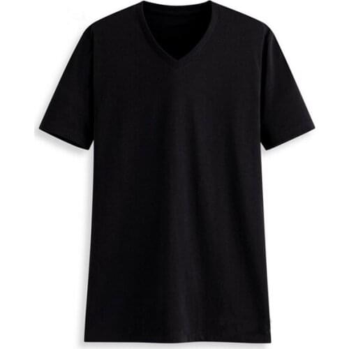 Men Shirt Fitness Cotton shirts Mens V Neck Short Sleeve for Male Comfortable Clothes