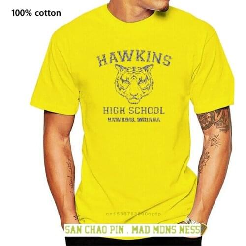539 Hawkins High School Mens Tops Tee T Shirt Funny Costume Stranger Tv Show Things Funny T-Shirt Custom Screen Printed
