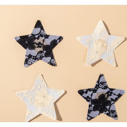 3Pairs Nipple Cover Breast Petals Mixed Paste Lace Adhesive Stain Fashion Pasties Star Cross Nipple Stickers Accessories