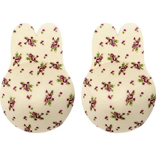 New Rabbit Ears Breast Lift Stickers Female Lift Up Stealth Breathable Leopard Print Silicone Latex Fashion Wedding Accessories