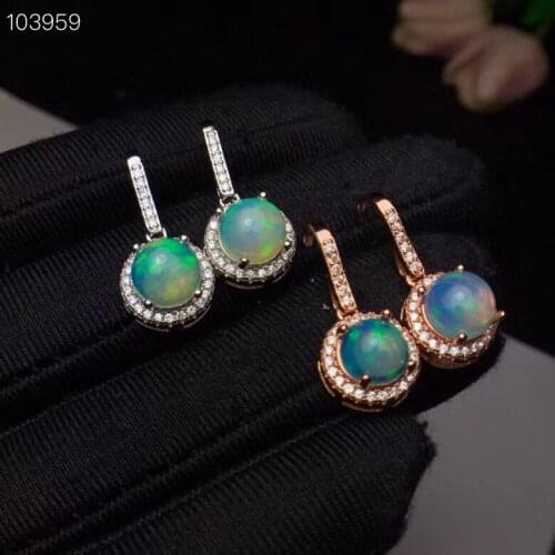 New Design OPal Earring 925 Sterling Silver Fahshion Natural Real Opal Earring