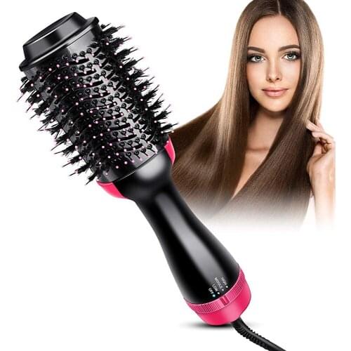 One-Step Hair Dryer & Volumizer 2 in 1 Roller Electric Hot Air Curling Iron Comb Blow Dryer Hot Air Brush Tangle Hairbrush