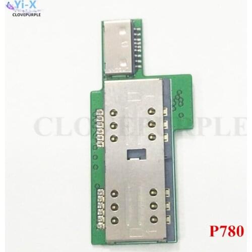 1PCS Original SIM Card Holder Connector Slot Flex Cable Repair Parts For Lenovo P780