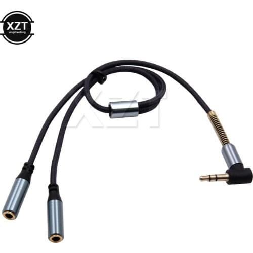 3.5mm 1 To 2 Audio Aux Y Splitter Cable Adapter Male to Dual Female Golden Connector 3.5 Jack for Earphones Headphones Accessory