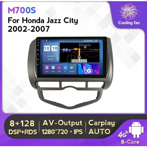 RDS DSP Android 10.0 RAM 6G ROM 128G Car Radio Video For HONDA Fit JAZZ City 2002-2007 GPS Navigation Multimedia Player 8 Core