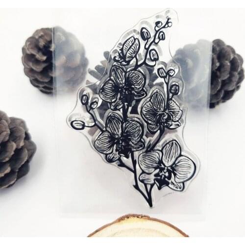 Phalaenopsis Silicone Clear Seal Stamp DIY Scrapbooking Embossing Photo Album