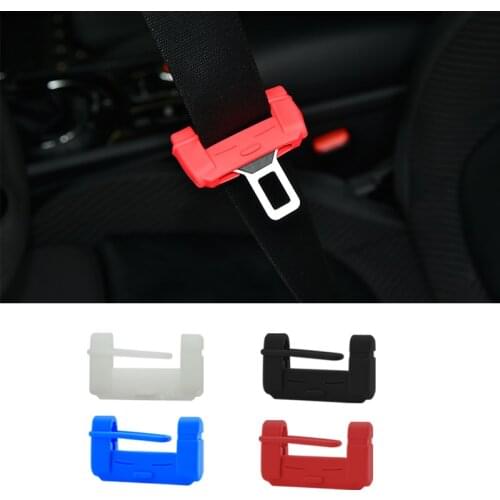 Car seat belt plug silicone protective cover decoration for Smart 451 450Fortwo 453 Forfour car styling Modification accessories