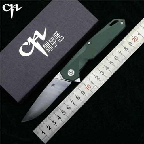 CH1047-G10 Flipper folding knife D2 Blade ball bearings G10 steel handle outdoor camping hunting fruit pocket knives EDC tools