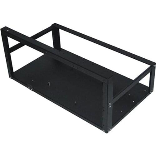 Steel Coin Open Air Miner Mining Frame Rig Case Up To 6-8 GPU Ethereum Bitcoin Mining Rig Aluminum Stackable Mining Frame