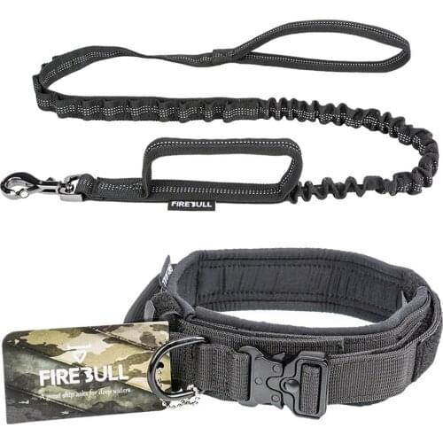Tactical Dog Collar Leash Set Pet Large Dog Accessories Detachable Quick Release Collar Training Personalized Pets Supplies