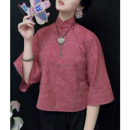2021 cheongsam blouse traditional cheongsam oriental chinese clothing for women tops traditional chinese qipao cheongsam shirts