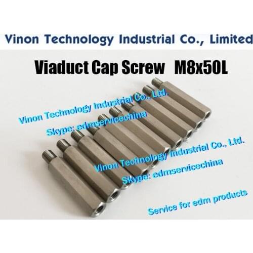 10pcs/bag) EDM Viaduct Cap Screw M8x50L, we also supply M8x30L, M8x40L, M8x50L, M8x60L, M8x70L, M8x80L, M8x100L, M8x120L, M8x15