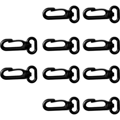 10 Pieces Strong Durable Plastic Swivel Spring Snap Hook Clip Fits 12mm Scuba Diving Webbing Strap Lanyard