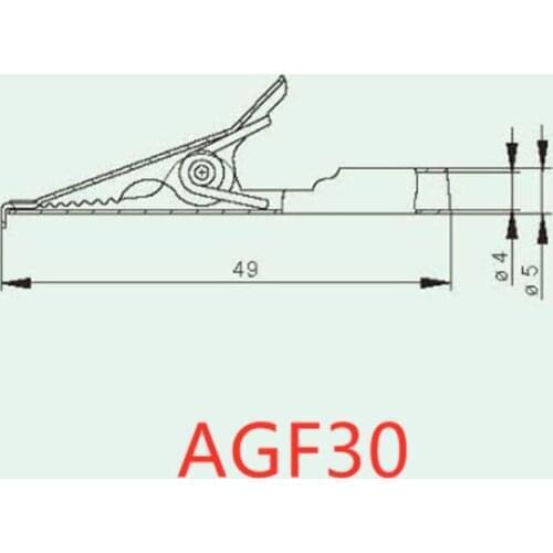 10pcs AGF30 stainless steel canine crocodile clip 4mm jack crimp connection 930122000