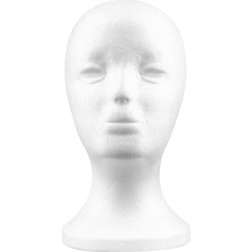 2020 Hot White Female Styrofoam Mannequin Manikin Head Model Foam Sponge Wig Hair Glasses Display Glasses Cap Display Stand