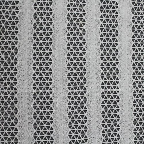 5Yards High Quality Hollow Out White Grid Nigerian Wedding African Lace Fabrics Net Guipure Cord Lace Fabric For Party Dresses