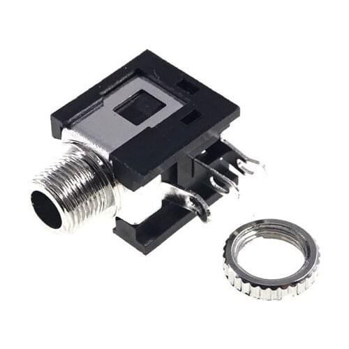 50pcs Screw Panel Mount Phone Jack 3.5mm 3 pin Stereo socket for 3 poles earphone plug through holes Audio Jack DC30V 0.5A