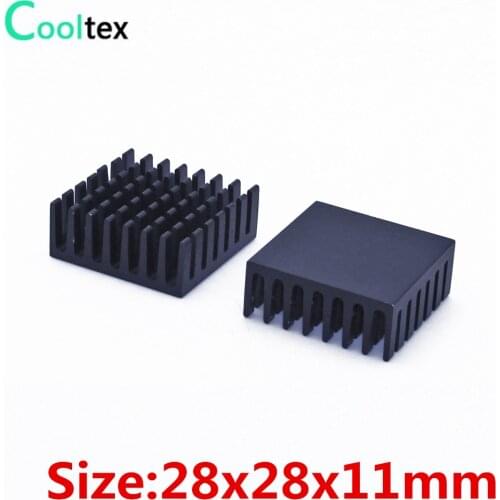 10pcs/lot 28x28x11mm Aluminum HeatSink Heat Sink radiator for electronic Chip COOLER cooling