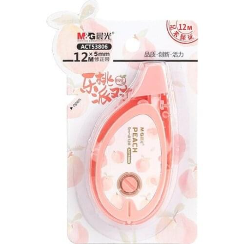 12M Cute "Sweet Peach Limited" Correction Tape M&G Kawaii white out glue tape school supplies stationery accessories